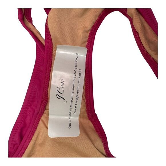 J.Crew Bikini Bottoms Size XL Fuchsia Pink Recycled Polyamide Elastic Swimwear - Picture 4 of 7